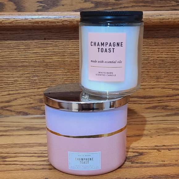 White Barn Accents Nwt White Barn Champagne Toast Set Of 3wick